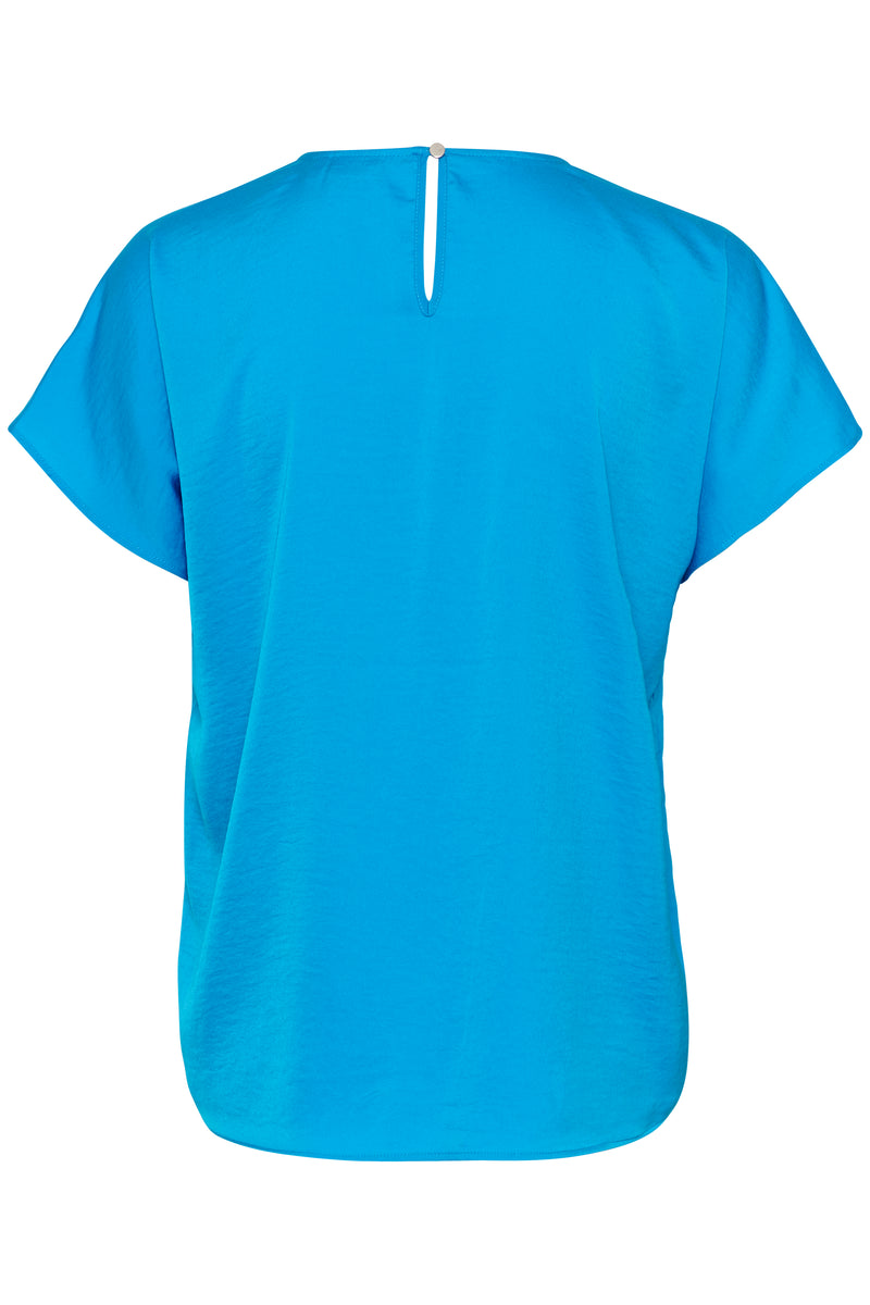 InWear Rinda Cyan Blue V-Neck Top