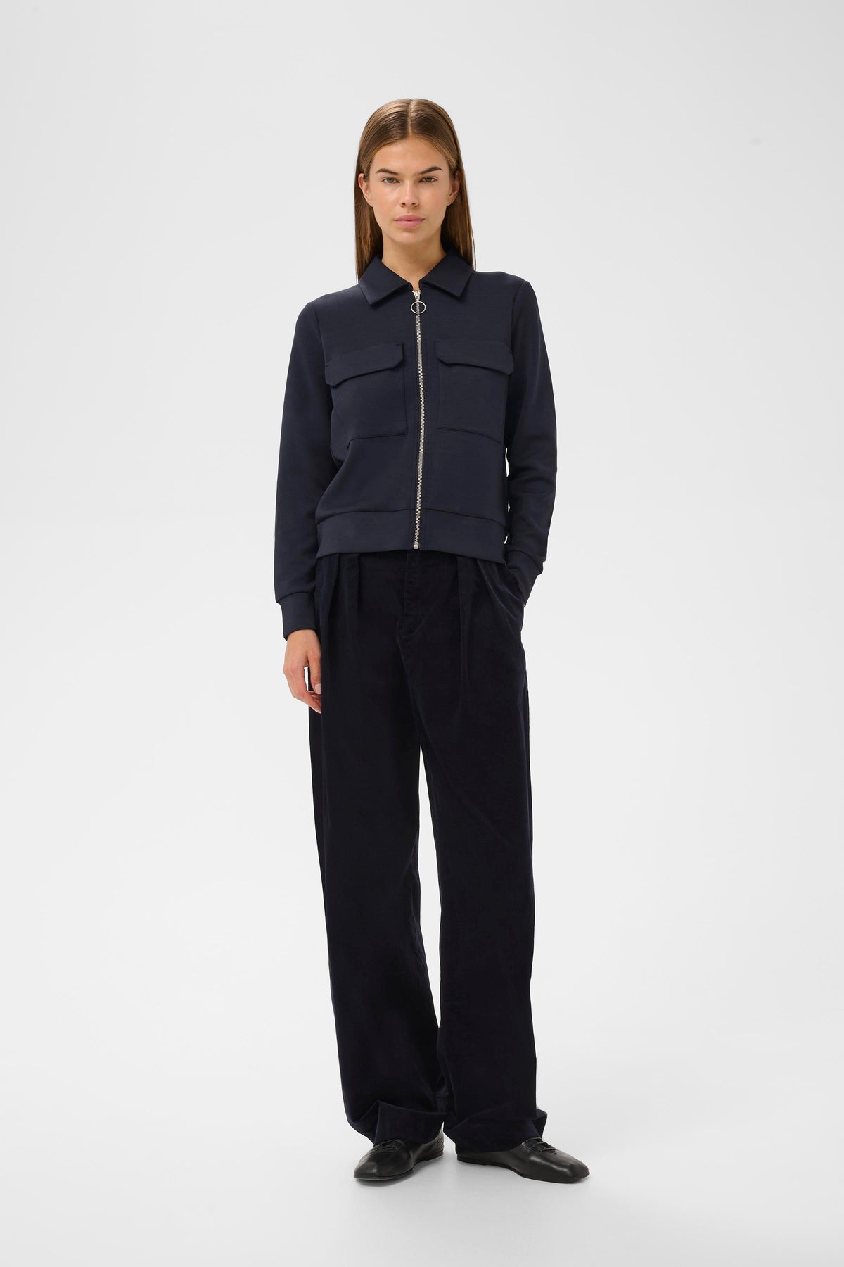InWear Beca Marine Blue Modal Cardigan Jacket