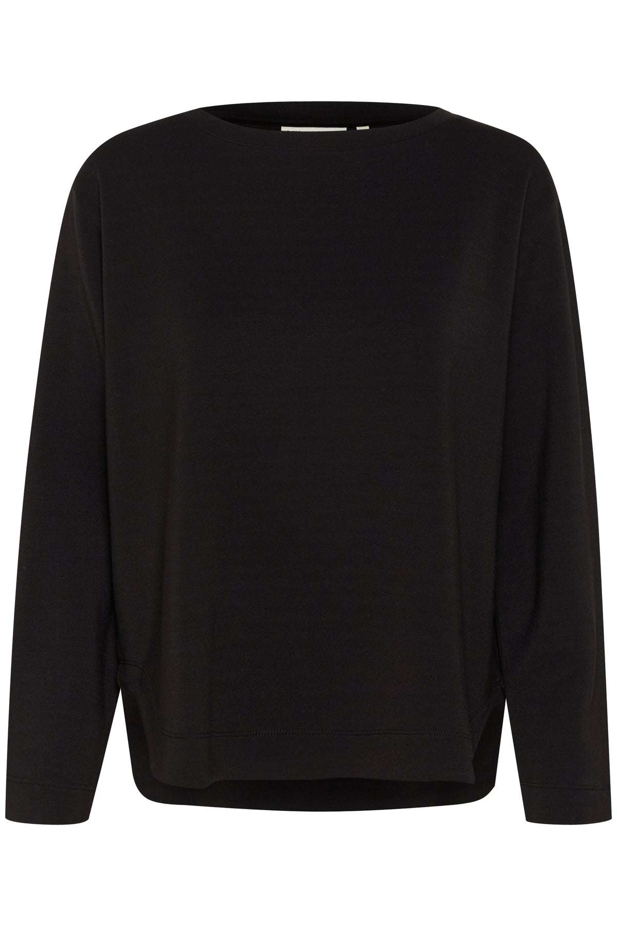 InWear Gincent Black Modal Supersoft Dipped Hem Sweatshirt