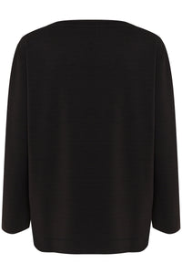 InWear Gincent Black Modal Supersoft Dipped Hem Sweatshirt