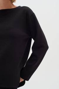 InWear Gincent Black Modal Supersoft Dipped Hem Sweatshirt