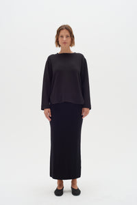InWear Gincent Black Modal Supersoft Dipped Hem Sweatshirt
