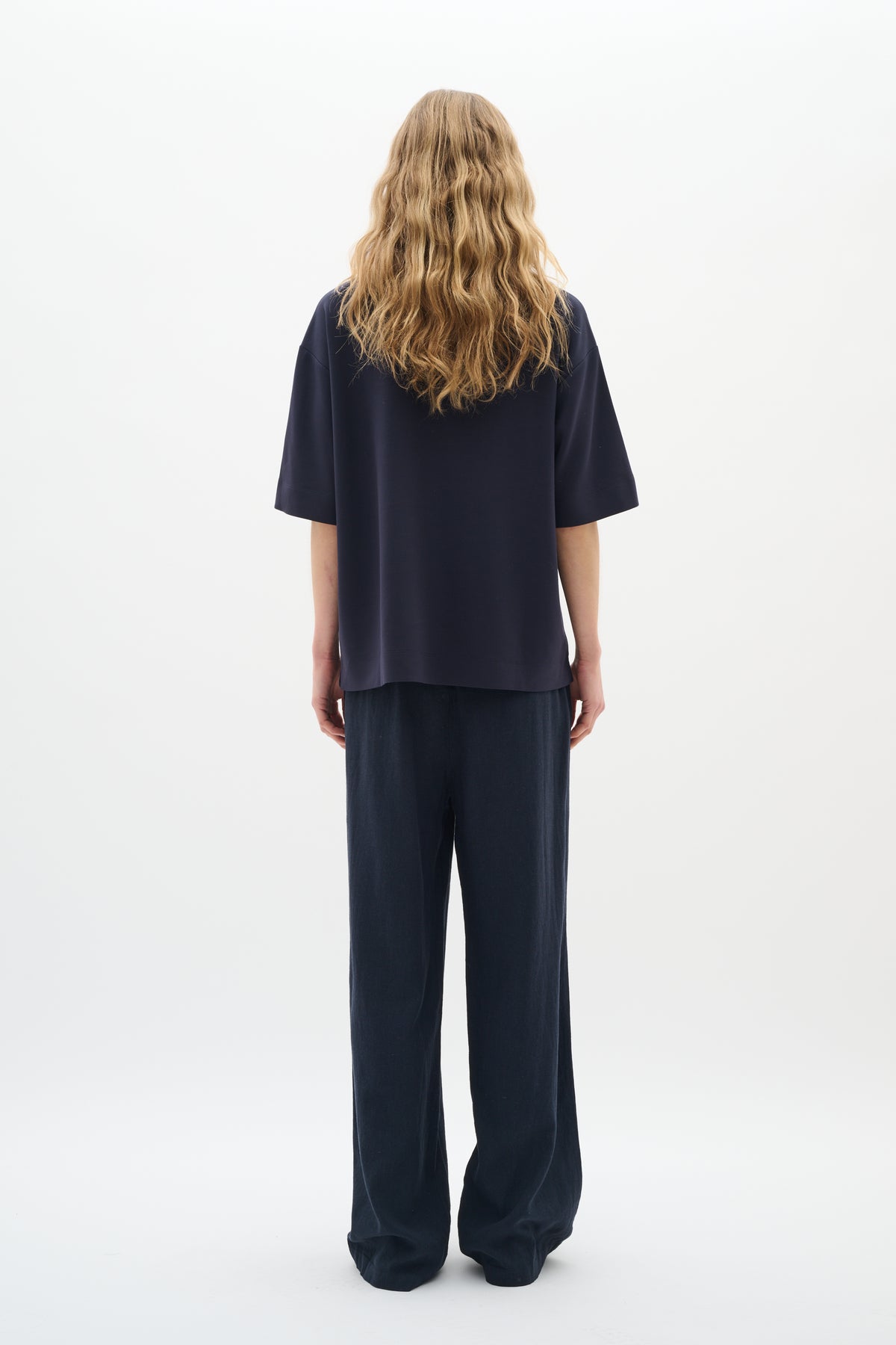InWear Pannie Marine Blue Oversized Modal T-Shirt, 30109225