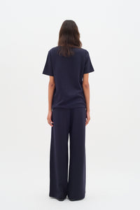 InWear Gincent Marine Blue Modal Wide Leg Joggers