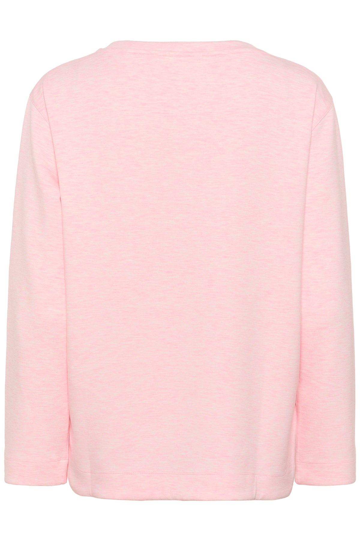 InWear Gincent Candy Pink Melange Modal Supersoft Dipped Hem Sweatshirt