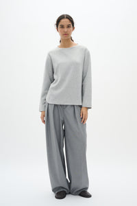 BACK IN STOCK - InWear Gincent Granite Melange Modal Supersoft Dipped Hem Sweatshirt