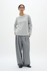 BACK IN STOCK - InWear Gincent Granite Melange Modal Supersoft Dipped Hem Sweatshirt