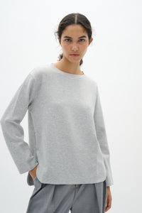 BACK IN STOCK - InWear Gincent Granite Melange Modal Supersoft Dipped Hem Sweatshirt