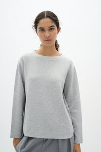 BACK IN STOCK - InWear Gincent Granite Melange Modal Supersoft Dipped Hem Sweatshirt