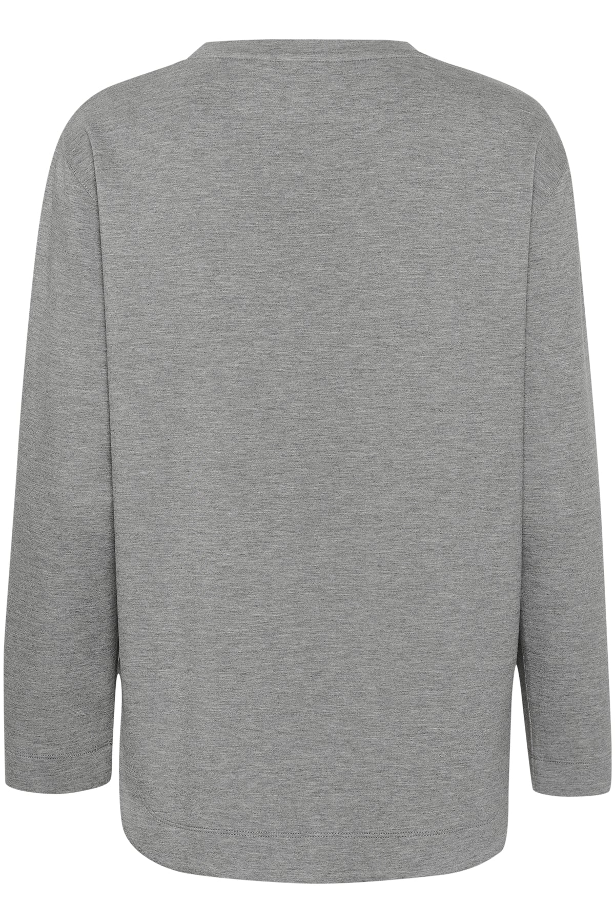 InWear Gincent Medium Grey Melange Modal Supersoft Dipped Hem Sweatshirt, 30109922