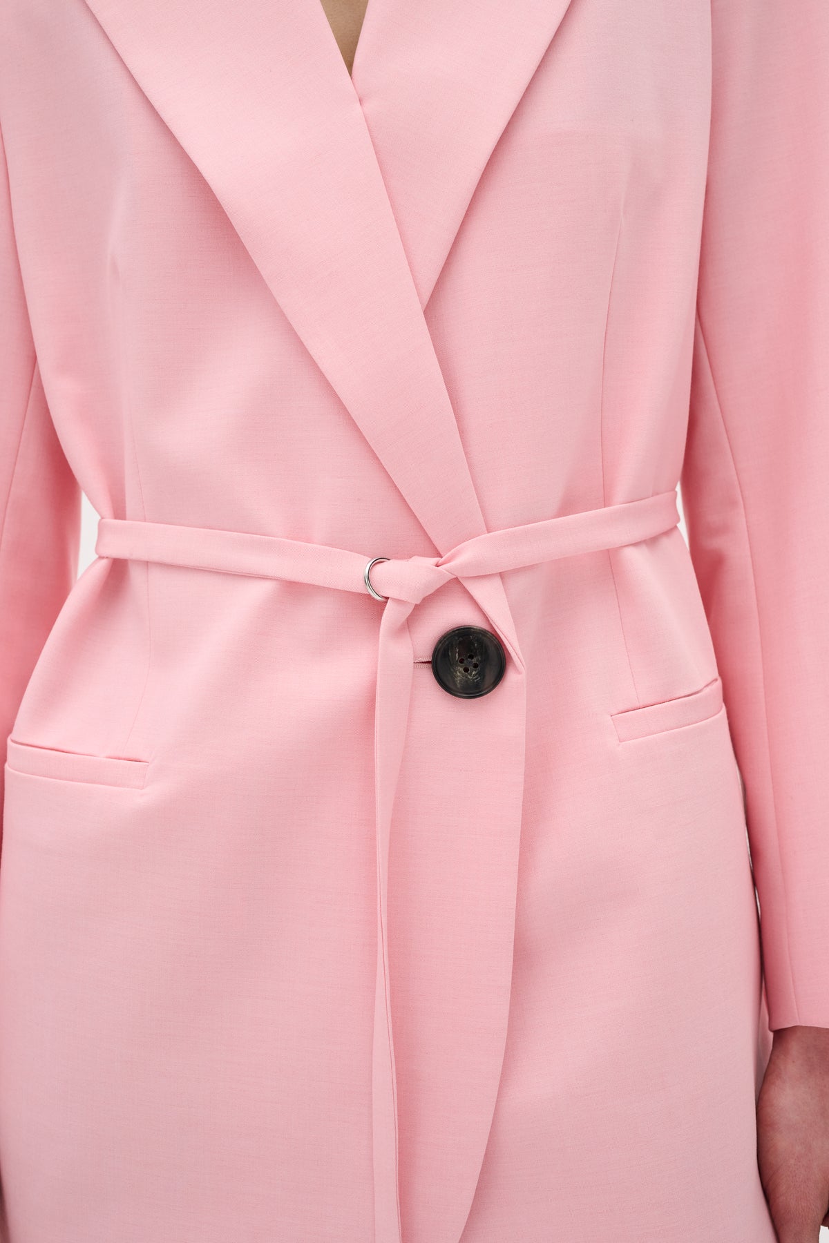 InWear Naxa Baby Pink Oversized Longline Blazer