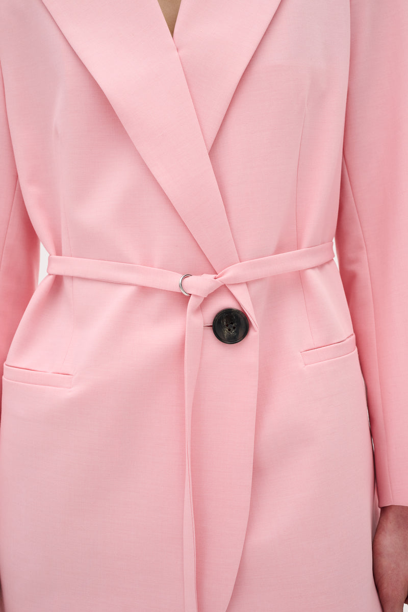 InWear Naxa Baby Pink Oversized Longline Blazer