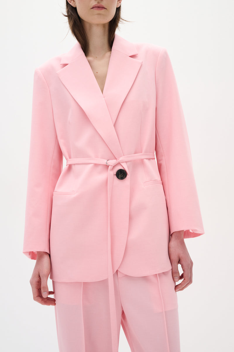 InWear Naxa Baby Pink Oversized Longline Blazer