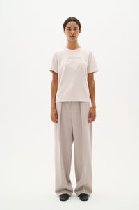 InWear Vincent Haze Beige Embossed Logo T-Shirt