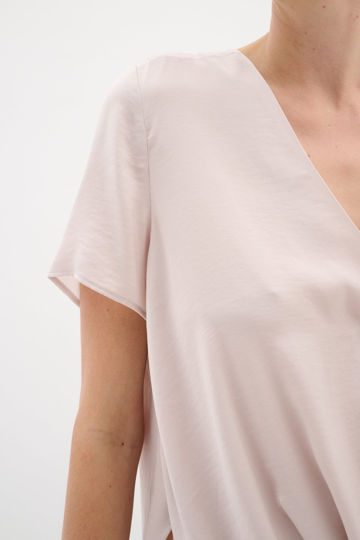 InWear Kinley Haze Beige Twist Front V-Neck Blouse