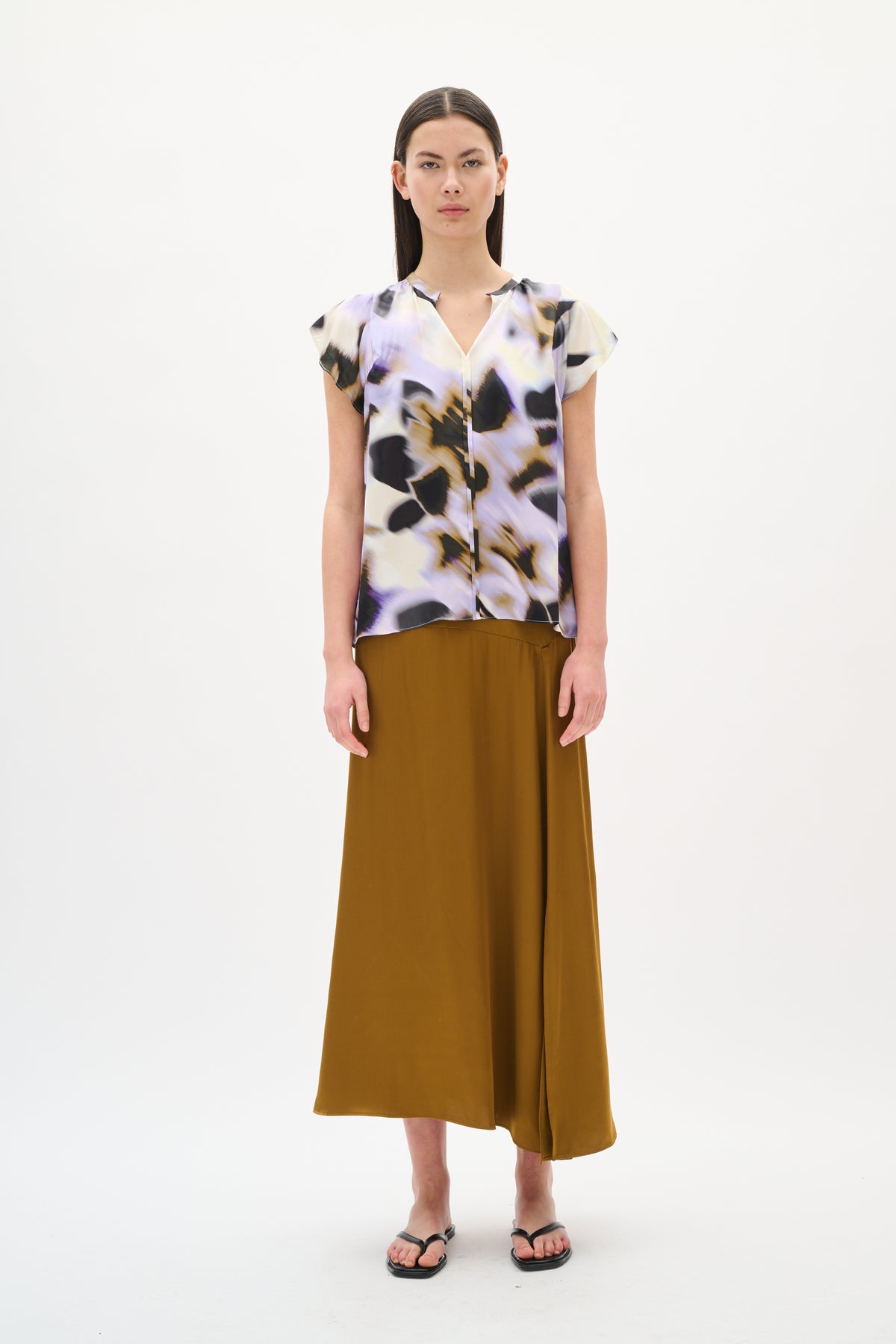 InWear Kaala Motion Flower Printed V-Neck Top, 30110553