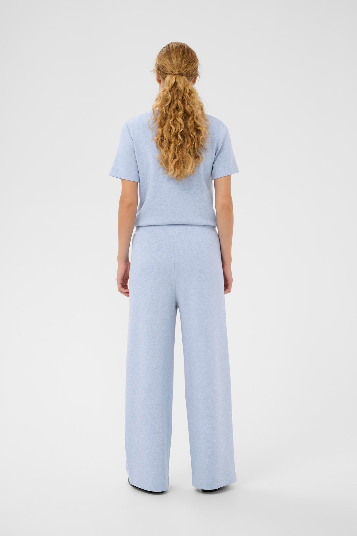 InWear Gincent Endless Sky Melange Modal Wide Leg Joggers, 30110741