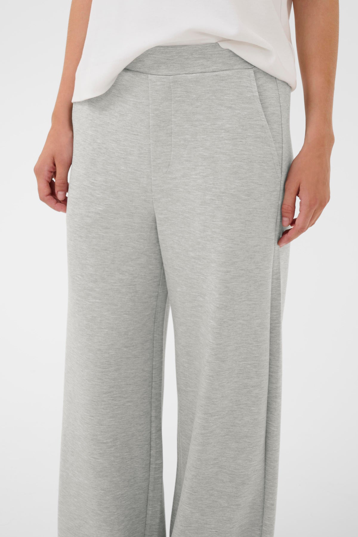 InWear Gincent Granite Melange Modal Wide Leg Joggers, 30110741