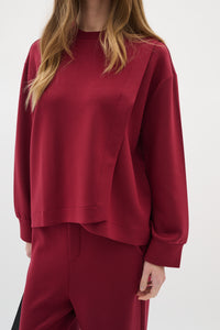InWear Gida Vincent Cabernet Layered Modal Sweatshirt, 30110946