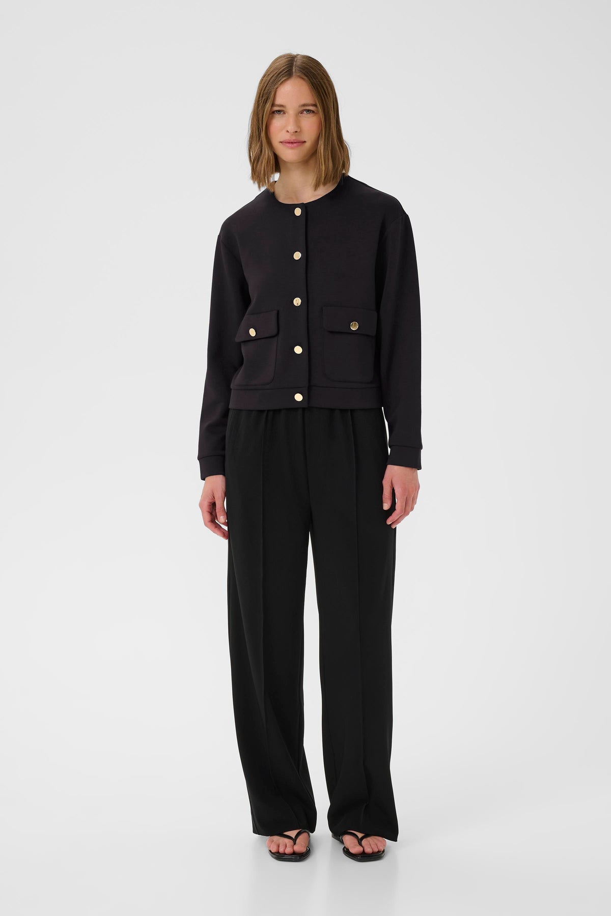 InWear Gida Vincent Black Modal Cardigan Jacket