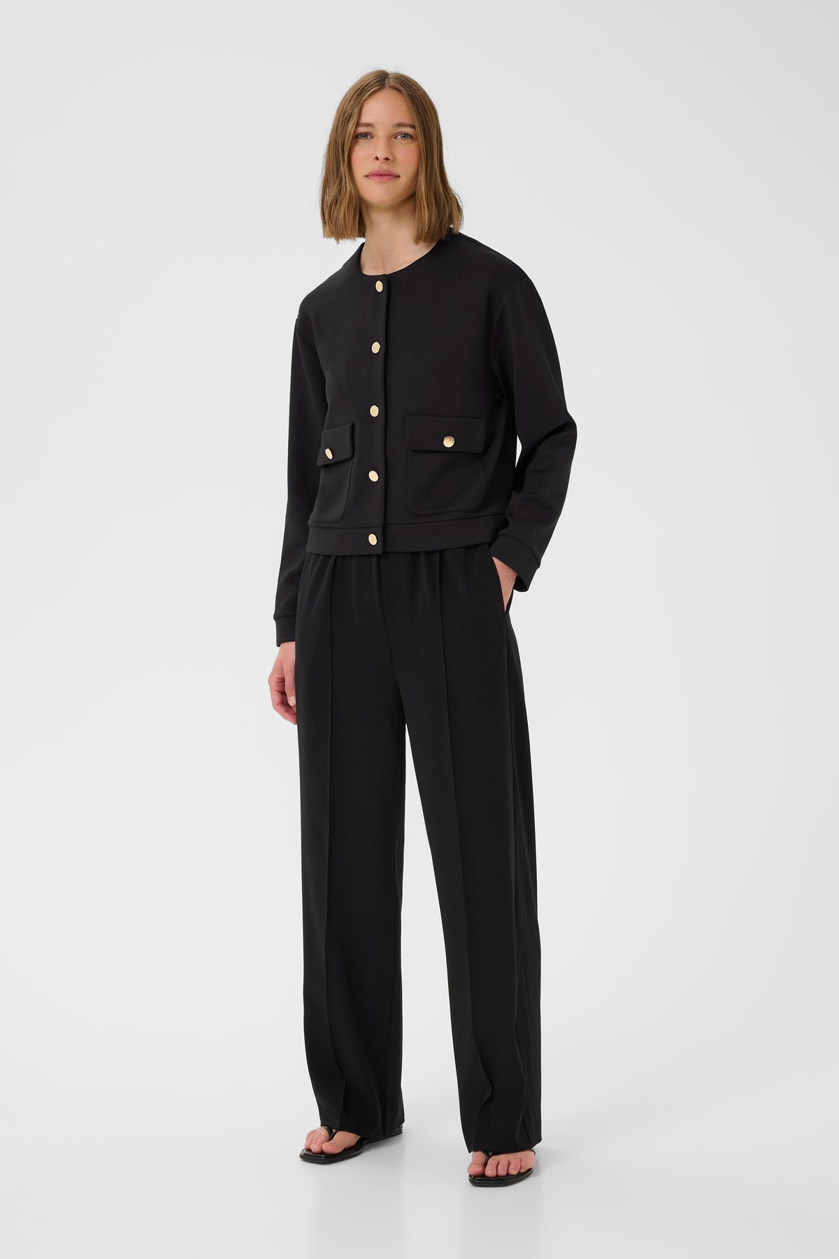 InWear Gida Vincent Black Modal Cardigan Jacket