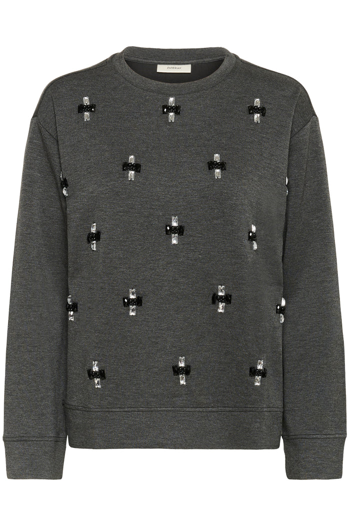 InWear Kincent Grey Melange Modal Deco Sweatshirt