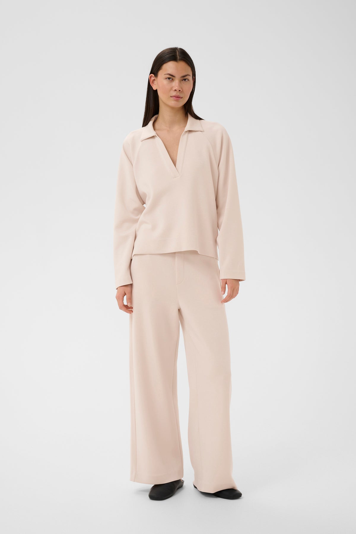 InWear SimiIW Vincent Haze Beige Polo Blouse, 30112431