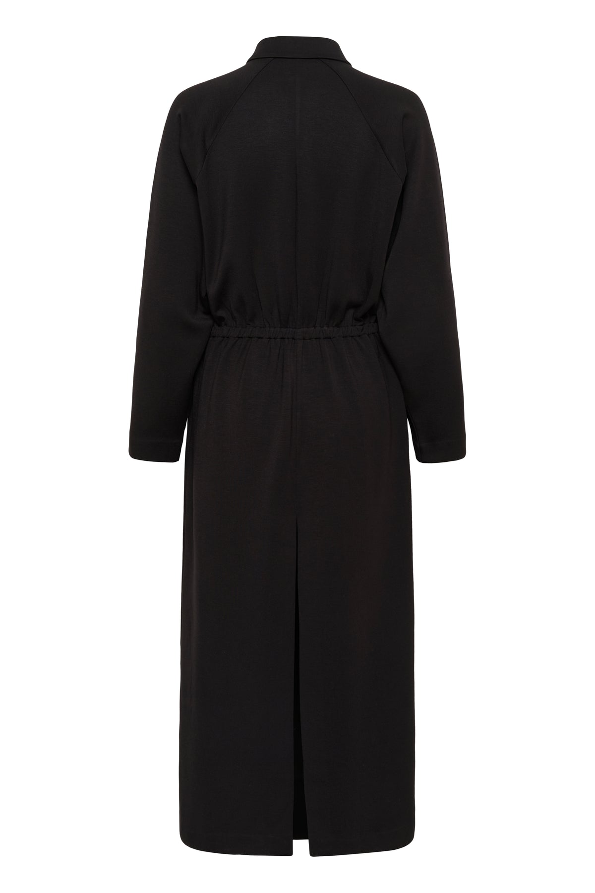 InWear Simi Vincent Black Modal Zip Midi Length Dress, 30112435