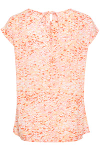 Soaked in Luxury Oversized Zaya Apricot Dizzy Print Top, 30403130