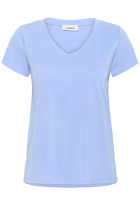 Soaked in Luxury SLColumbine Hydrangea Blue V-Neck T-Shirt, 30404284