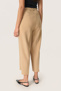 Soaked in Luxury Corinne Travertine Beige Wide Cropped Culotte Trouser
