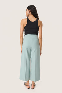 Soaked in Luxury Corinne Silver Blue Wide Cropped Culotte Trouser