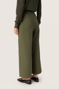 Soaked in Luxury Corinne Grape Leaf Wide Cropped Culotte Trouser, 30407013