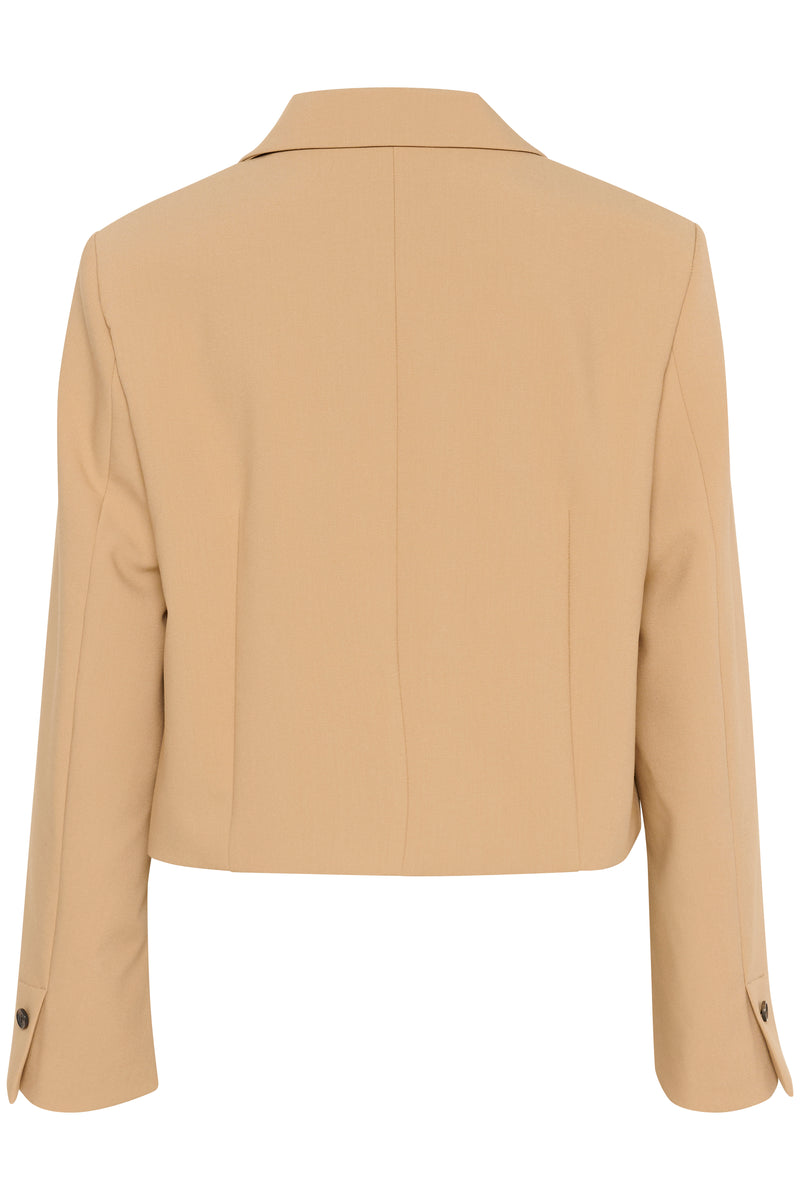 Soaked in Luxury SlCorinne Ultimate Travertine Beige Cropped Blazer, 30407631