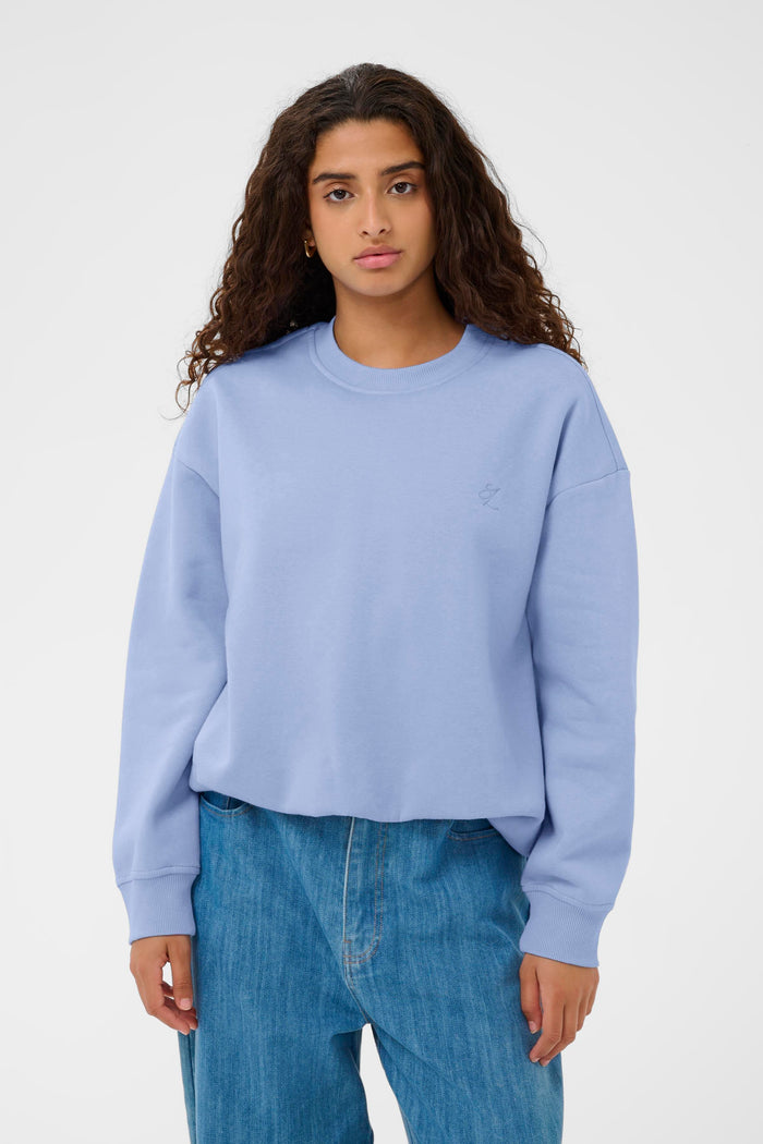Soaked in Luxury Rolanda Hydrangea Blue Cropped Balloon Supersoft Sweatshirt, 30408877