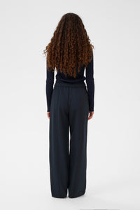 Soaked in Luxury SLLilu Eureka Salute Navy Wide Leg Joggers, 30408927