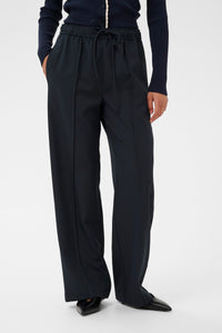 Soaked in Luxury SLLilu Eureka Salute Navy Wide Leg Joggers, 30408927