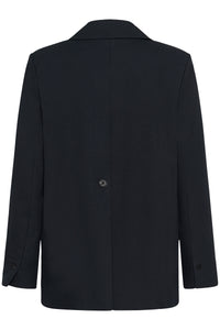 Soaked in Luxury SLLilu Salute Navy Single Breasted Blazer with Slit Detailing, 30408932