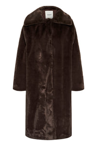 Soaked in Luxury SLEstacia Chocolate Brown Faux Fur Coat, 30409245