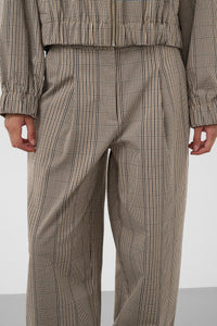 Soaked in Luxury SLKinabalu Check Barrel Trousers, 30409602