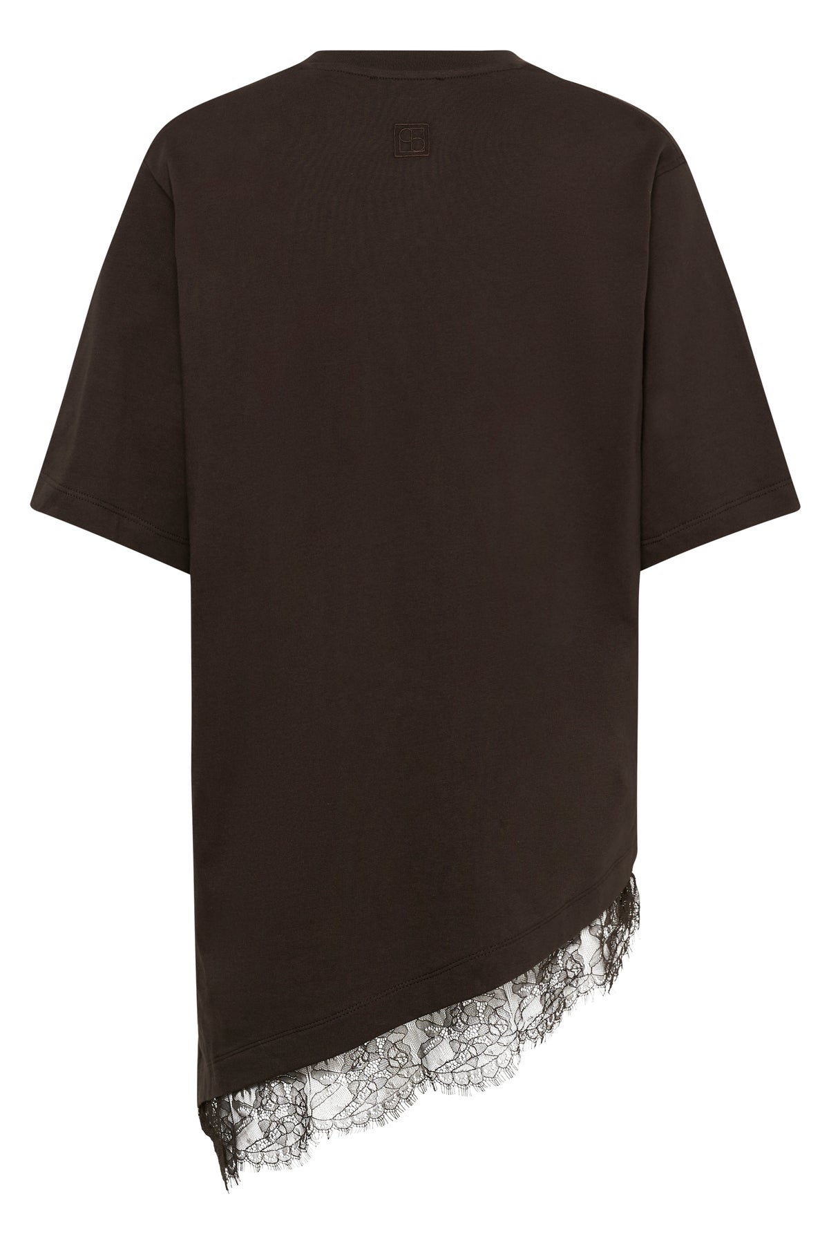 Soaked in Luxury SLJina Chocolate Torte Longline Lace T-Shirt, 30409760