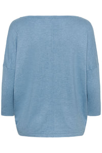 Saint Tropez Mila Blue Shadow Round Neck Knit