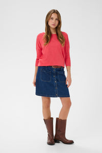 Saint Tropez Mila Honeysuckle Melange Round Neck Knit, 30500003