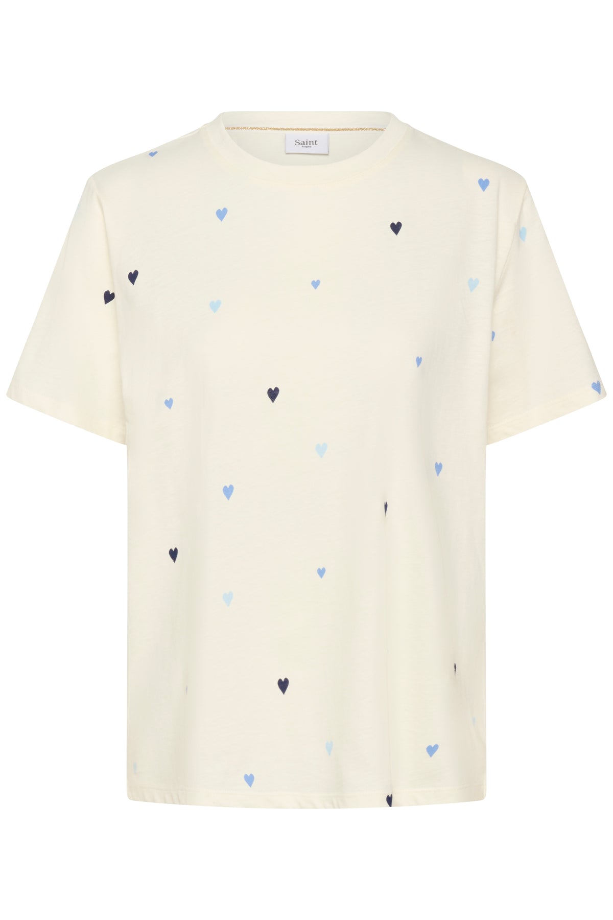 Saint Tropez Johanna Ice Blue Multi Heart Oversized T-Shirt, 30513937