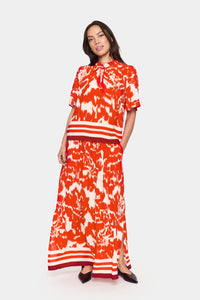 Saint Tropez Khloe Poinciana Water Bloom Printed Blouse, 30514031