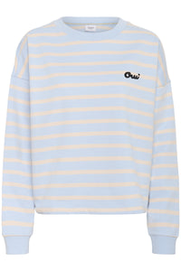Saint Tropez Osiria Kentucky Blue Striped Fleece Lined Sweatshirt, 30514808