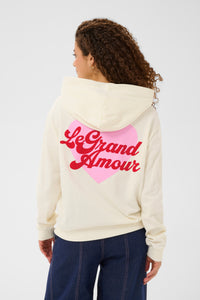 Saint Tropez Pixilina Baby's Breath Fleece Lined Logo Back Print Hoodie, 30514918