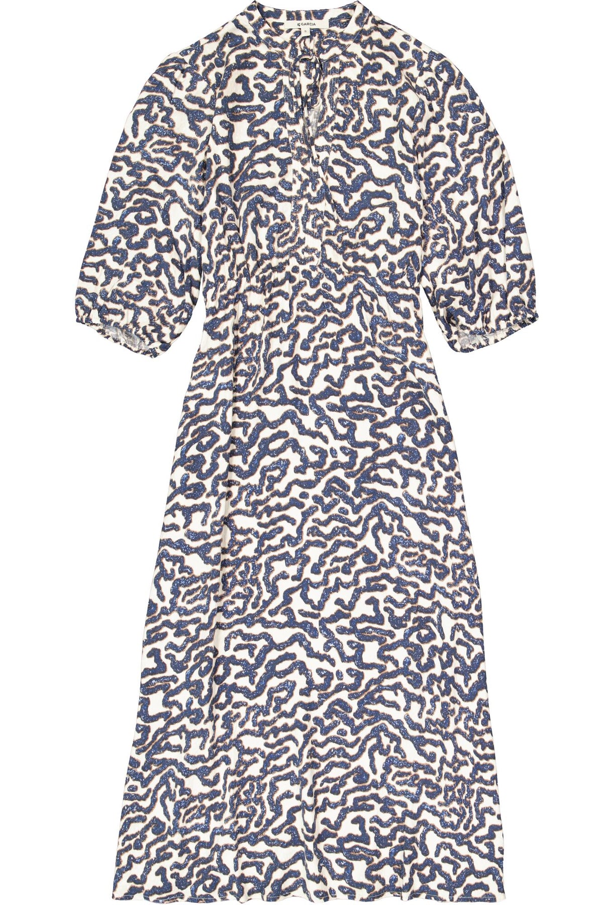 Garcia Summer Cobalt Abstract Printed Midi Dress