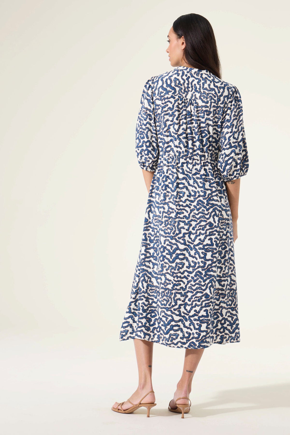 Garcia Summer Cobalt Abstract Printed Midi Dress