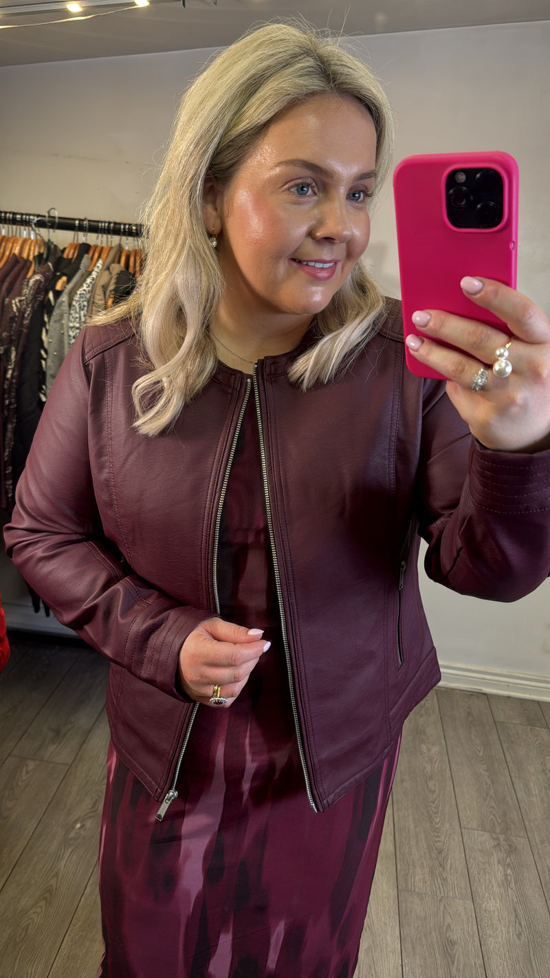 B.Young Byacom Port ROYALE Faux Leather Jacket